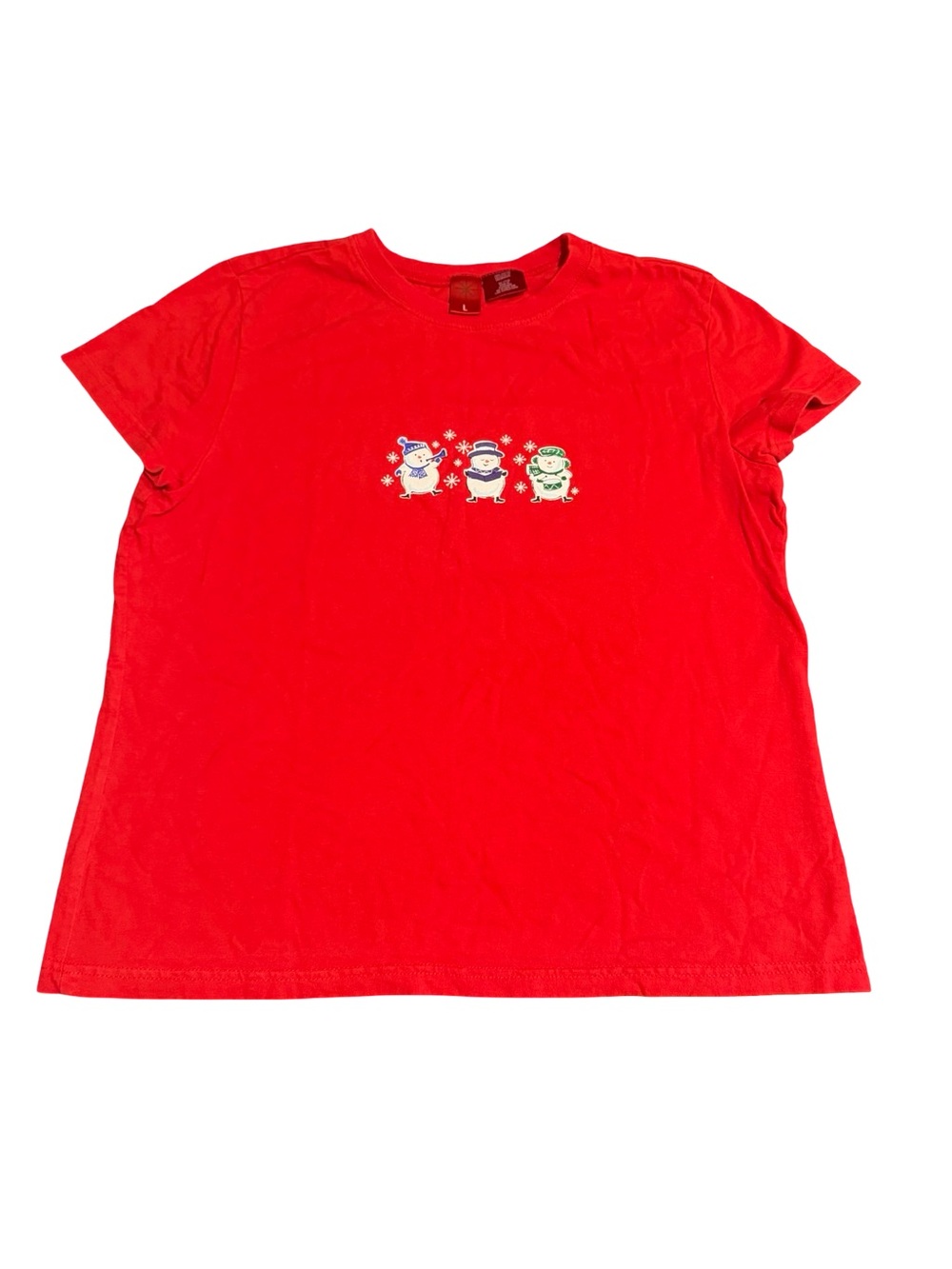 Vintage Women’s Red Short Sleeve Holiday Graphic Tee